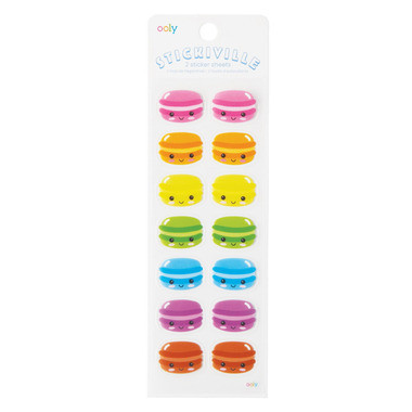 OOLY Stickiville Stickers Skinny Happy Macarons | Well.ca