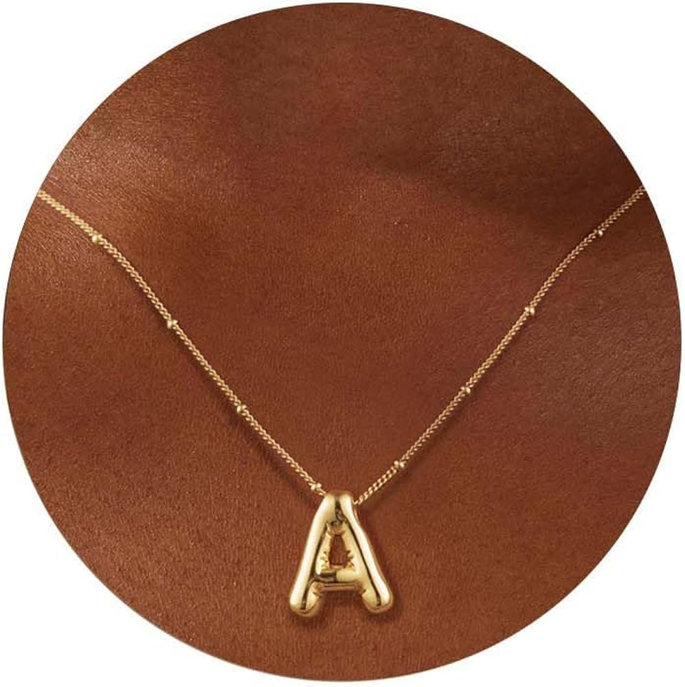 Initial Necklace for Women, 14K Real Gold Plated Letter Pendant Necklace Set Dainty Capital Monog... | Amazon (CA)