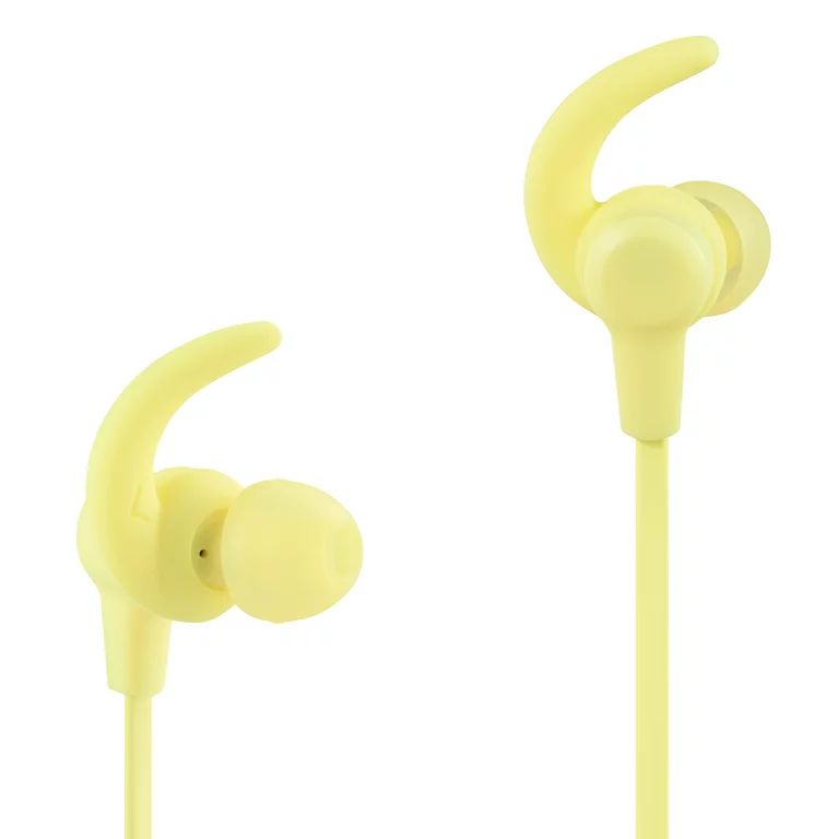 onn. Wireless Earphones-7 hours playtime, Yellow | Walmart (US)