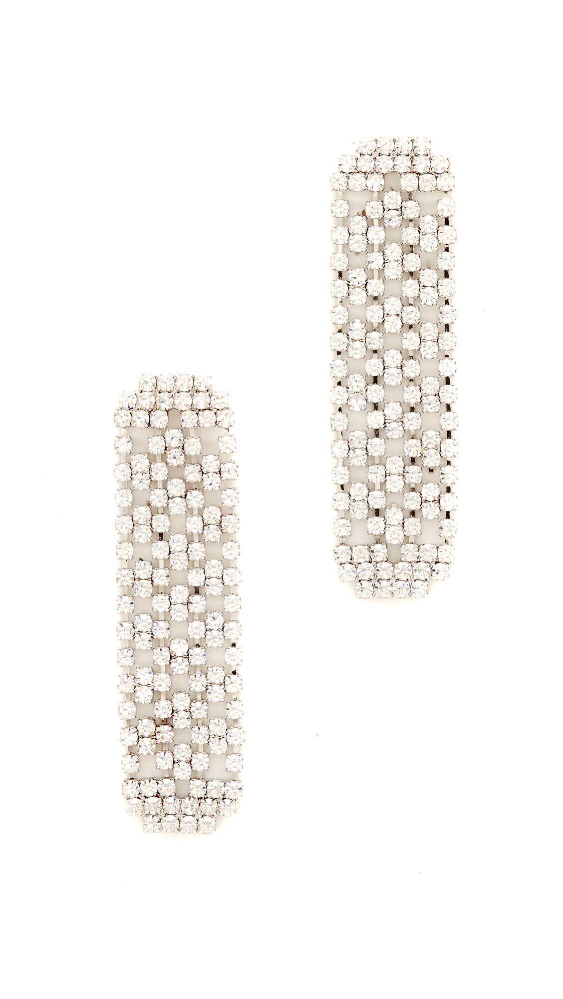 Theia Jewelry Linear Drop CZ Encrusted Earrings | Shopbop