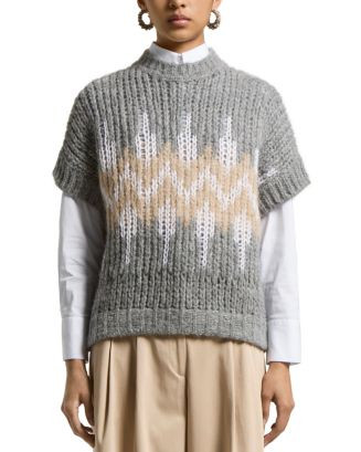 Short Sleeve Knitted Sweater | Bloomingdale's (US)