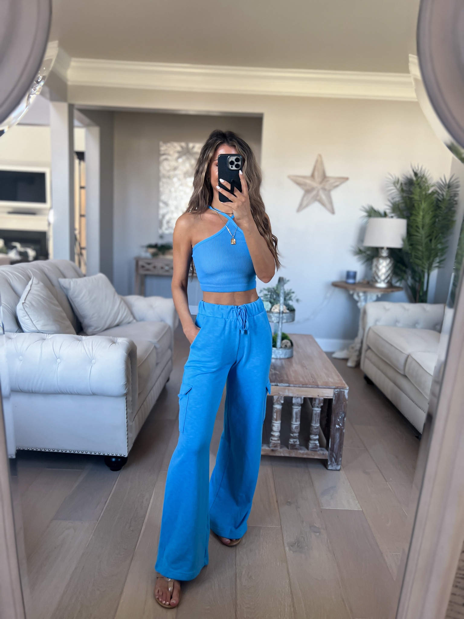 Cargo lounge pants//xs//5’1//brami//xs//sandals//sized up 1/2//

#LTKFind #LTKunder50