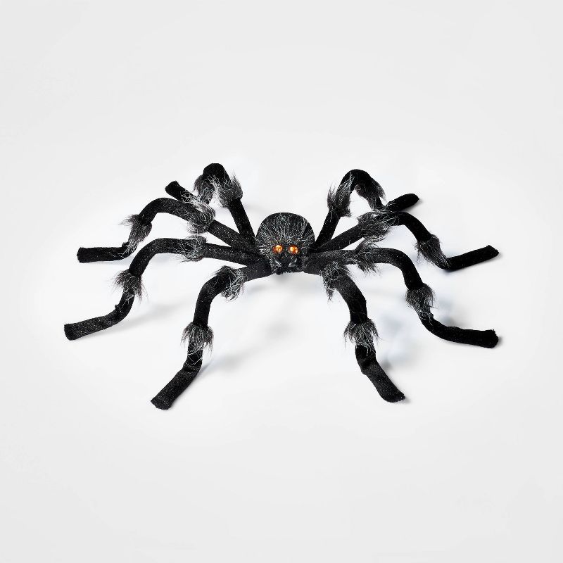 20&#34; Plush Spider Black Halloween Decorative Prop - Hyde &#38; EEK! Boutique&#8482; | Target