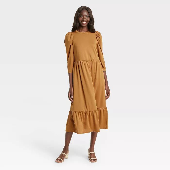 Women's Raglan Long Sleeve High Low Dress - Who What Wear™ | Target