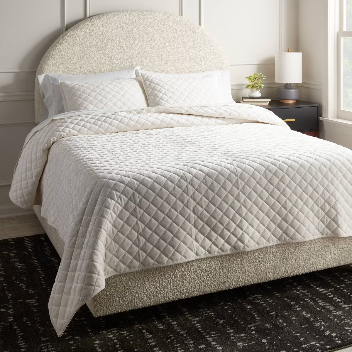 Luxe Diamond Stitch Velvet Quilt - Threshold™ | Target