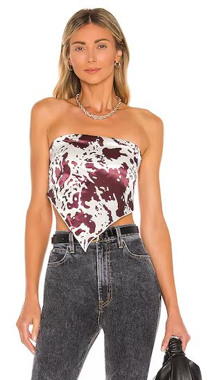 Tori Strapless Top in Brown & White | Revolve Clothing (Global)