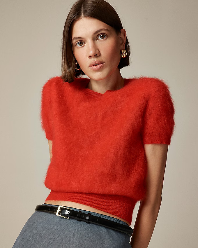 Brushed cashmere T-shirt | J. Crew US