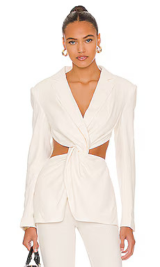 Cassian Cut Out Blazer in Ivory | Revolve Clothing (Global)