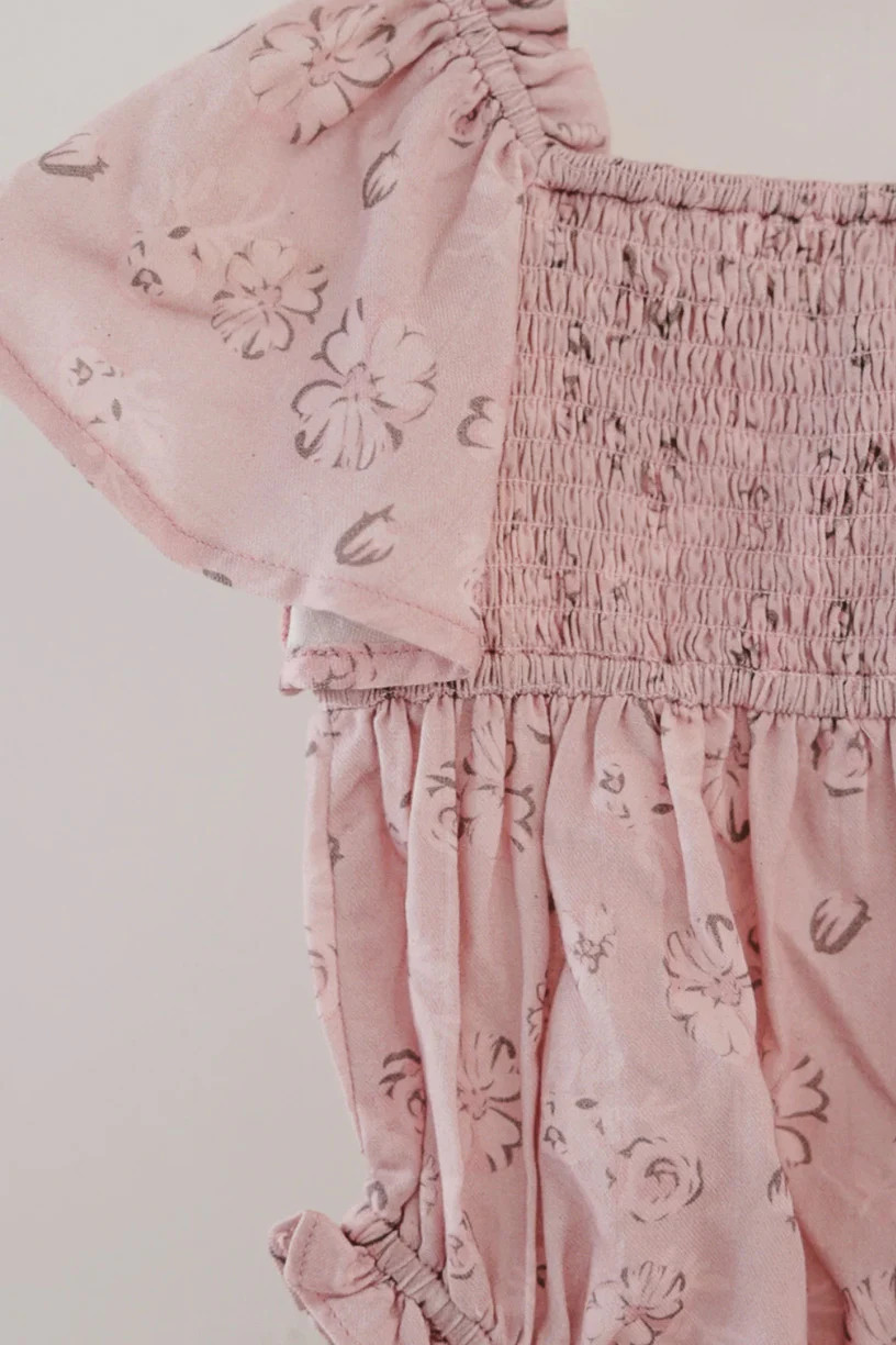 Baby Lennon Romper in Dusty Pink | Ivy City Co