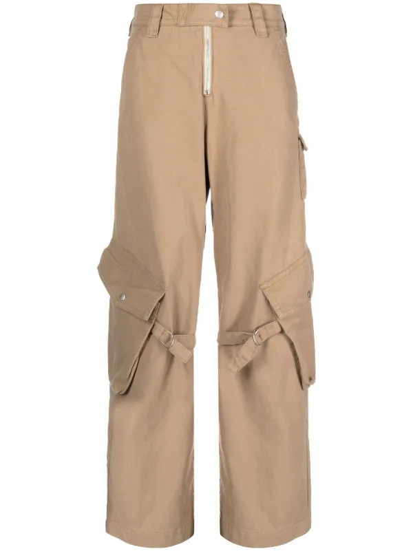 Acne Studios Cotton Cargo Trousers | Neutrals | FARFETCH | Farfetch Global