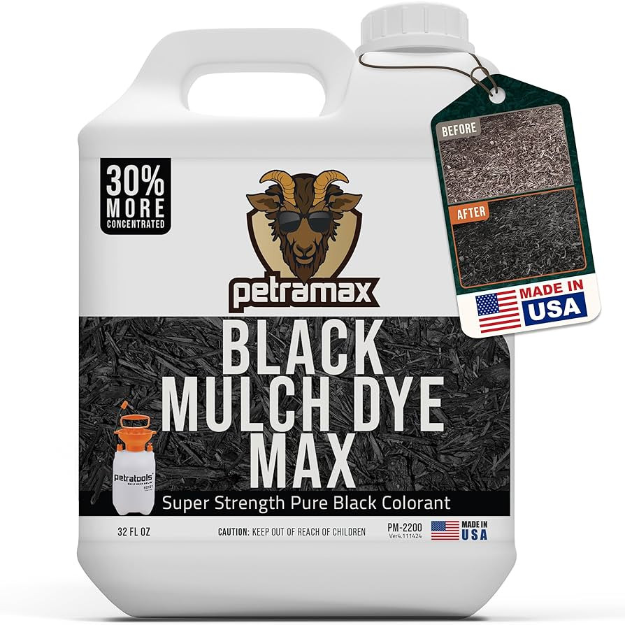 Petra Black Mulch Dye Spray Use with PetraTools Sprayer to Refresh Fading Landscape - Black Dye t... | Amazon (US)
