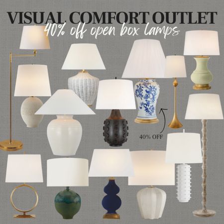 CLICK FIRST PHOTO TO VIEW ONLINE OUTLET DEALS!
Visual comfort open box lamps start at 40% off! 

#LTKhome #LTKsalealert #LTKstyletip