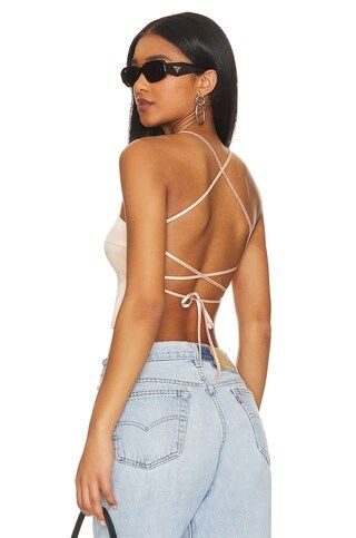 superdown Maren Strappy Back Top in Champagne from Revolve.com | Revolve Clothing (Global)