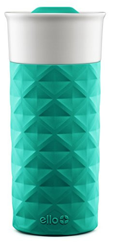 Ello Ogden 16oz Ceramic Travel Mug with Splash-Resistant Slider Lid and Protective Silicone Sleeve, Perfect for Coffee or Tea, BPA-Free, Dishwasher Safe, Teal | Amazon (US)