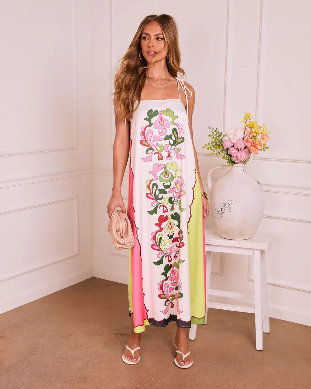 Serene Muse Abstract Print Midi Dress | VICI