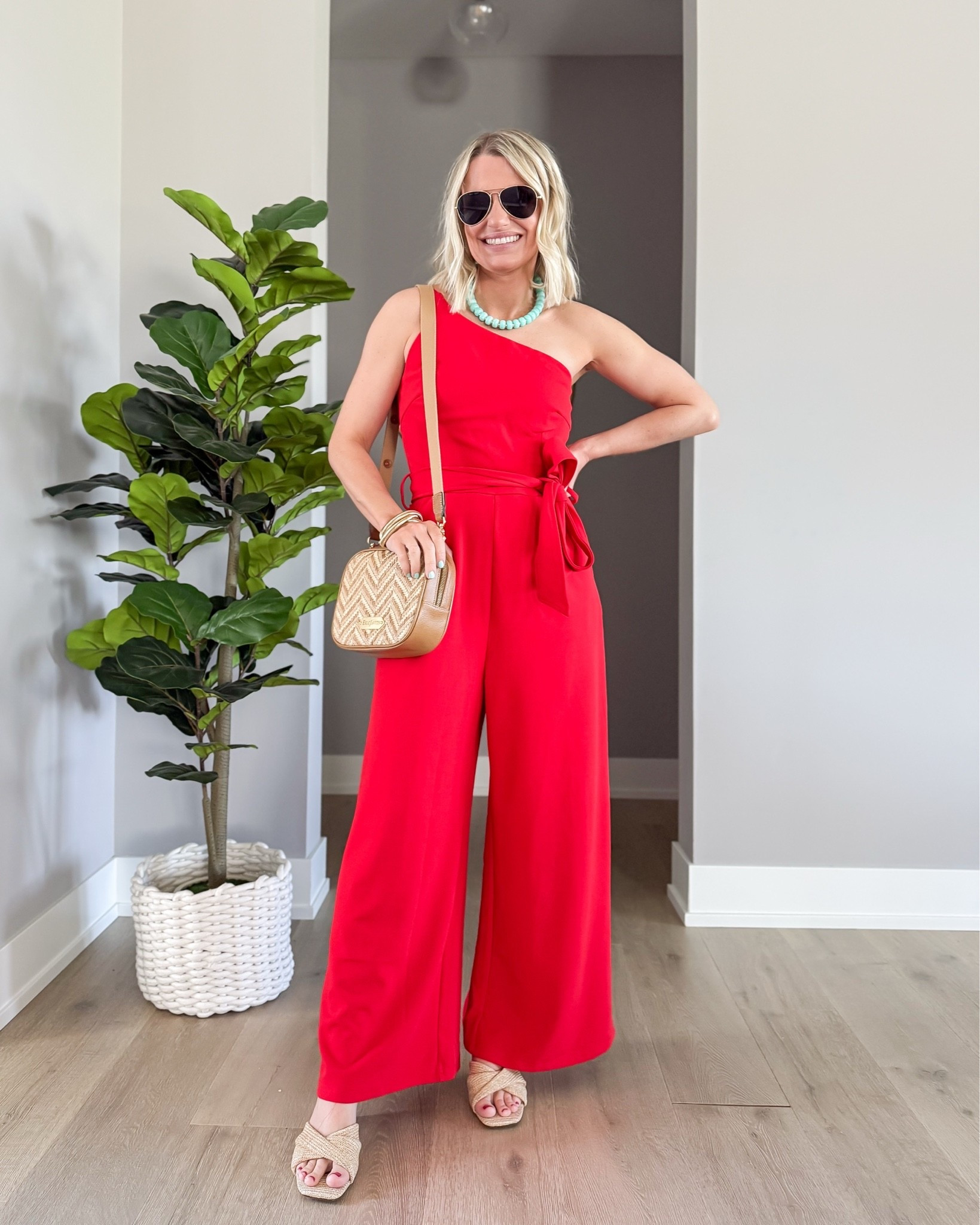 I love this red jumpsuit! I will be packing it for my cruise vacation this summer! I’m wearing a small!

#LTKPetite #LTKOver40 #LTKSeasonal