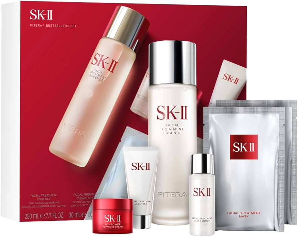 SK-II Best Sellers Skincare Gift Set - Anti Aging Skincare Set Includes Full Size Facial Essence,... | Amazon (US)
