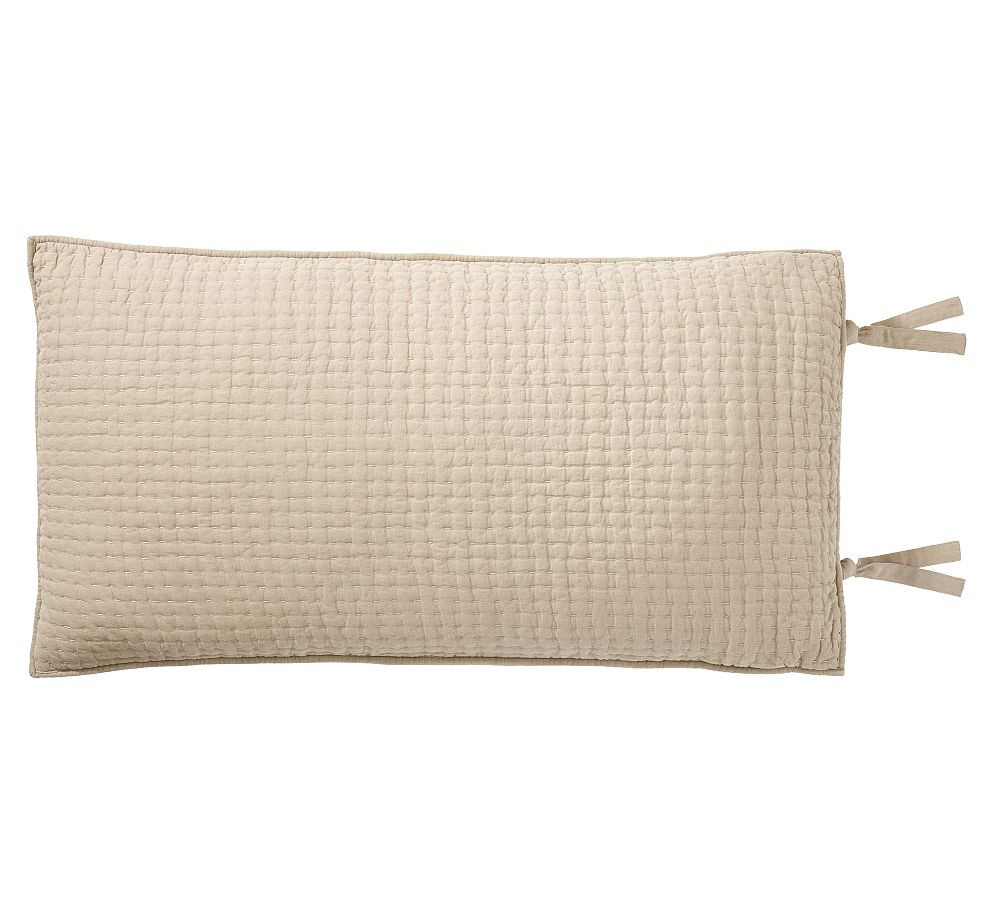Pick-Stitch Handcrafted Cotton/Linen Quilted Sham | Pottery Barn (US)