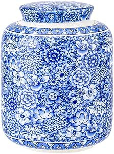Amazon.com: Ginger Jar Decorative Jar Ancient Chinese Imperial Enamel Porcelain (Small, Blue,Whit... | Amazon (US)