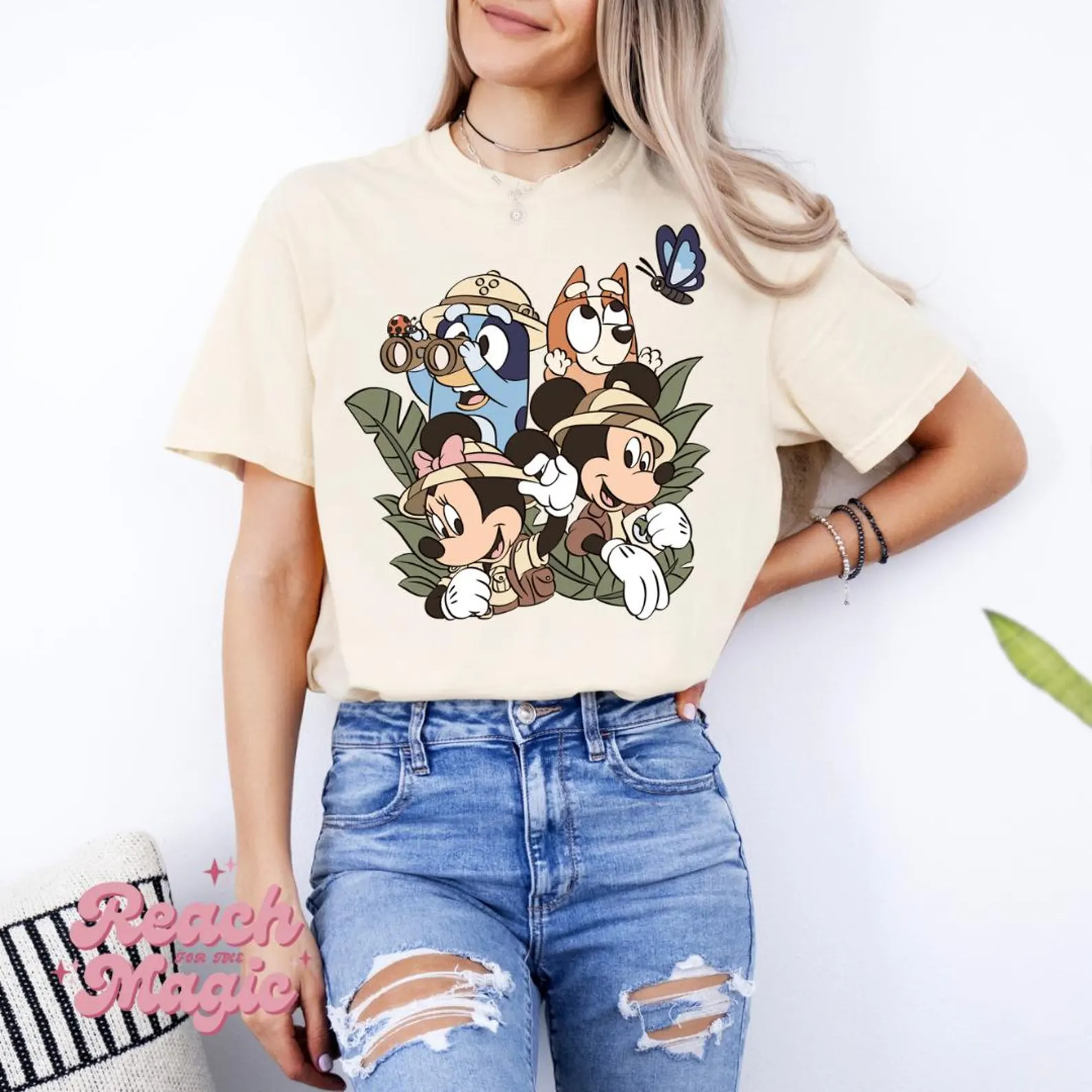 Disney Safari Gang + Bluey & Friends T Shirt| Graphic Tee| | Etsy (Global)