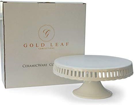 Pedestal Footed Cake Stand with Interchangeable Ribbon Trim (Includes 3 Grosgrain Ribbons) - Perf... | Amazon (US)