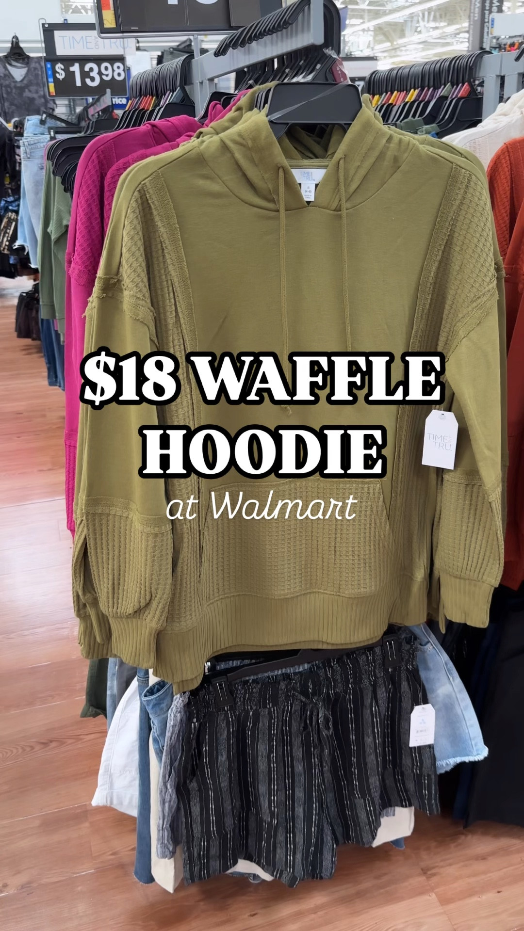 $18 Waffle Hoodie is back at Walmart! ✨🙌🏼 So cute and comfy! Love all the details! Size up for an oversized fit! 

Follow me for more affordable fashion and Walmart finds ✨

Wearing: size medium in all 

#LTKStyleTip #LTKFindsUnder50 #LTKOver40