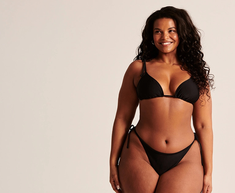 Wide Strap Pleated Underwire Bikini Top | Abercrombie & Fitch (US)