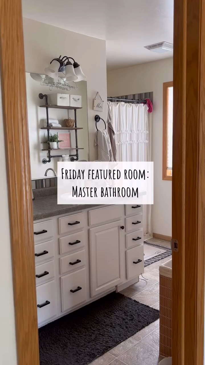 Friday Featured Room: Master Bath 
So this was started on Friday but a slight ER detour (all is well) led it to come out on Sunday. 
Child lock on our door to keep all the things in this room safe (but not need to lock each drawer). Drawers are all by zones. Love me some stacking/sliding storage.  Things we use in the drawers and the back up in the back of the cabinet.  Corded hair styling tools can be kept plugged in but off the surface in a drawer.
🔗 Comment LINKS to get the {commissionable} link right in your DM! 
#featuredroomFriday #autismsafety #autismfamily #homeorganization #homeorganizationtips #masterbath #masterbathorganization #bathroomorganization  #stayathomezookeeper