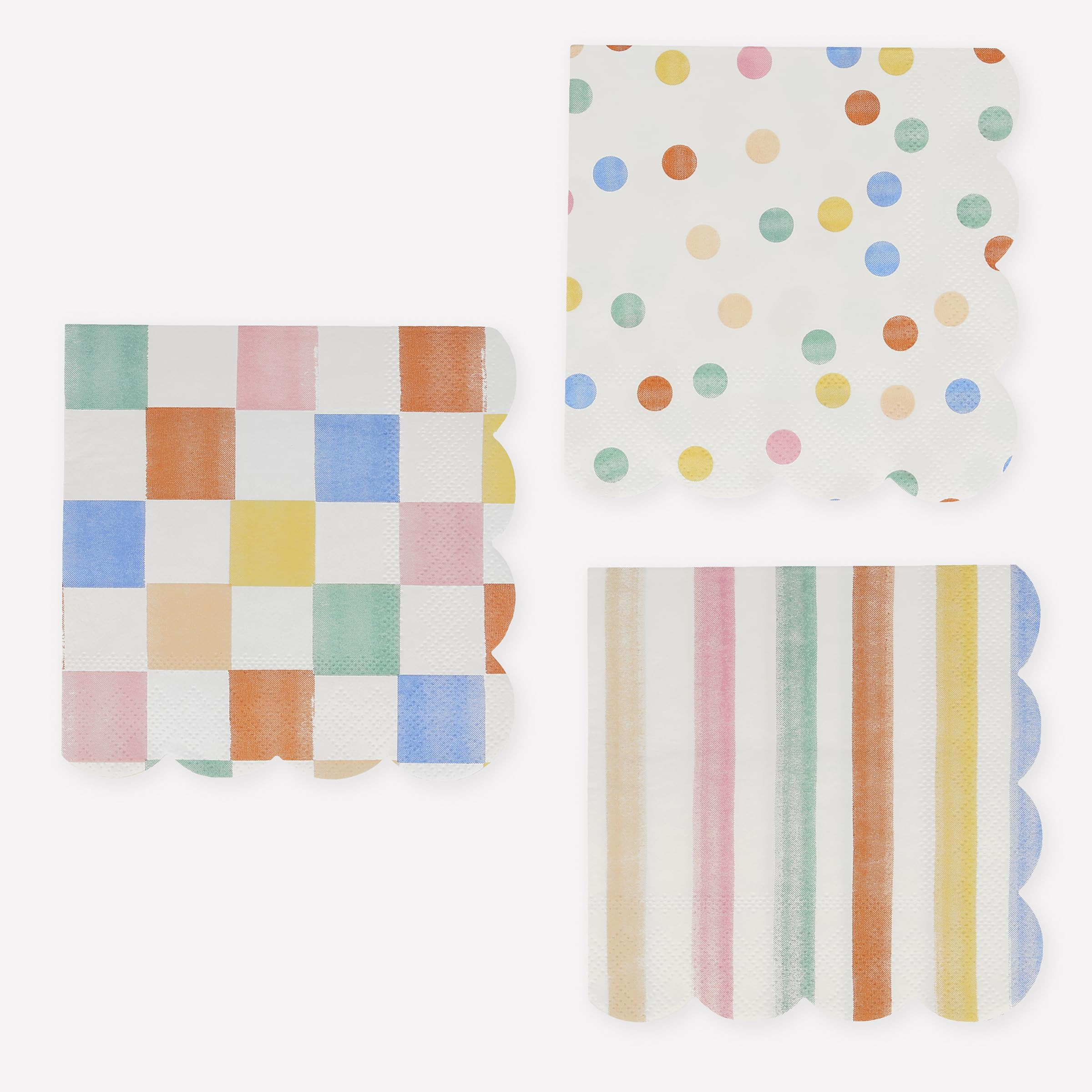 Meri Meri Colourful Pattern Napkins (Pack of 16), Disposable Paper Napkis, Thick & Sturdy 3-Ply P... | Amazon (US)