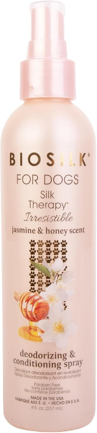 BioSilk Irresistible Deodorizing Dog Spray, Jasmine Honey Scent, 8 Fl Oz | Amazon (US)