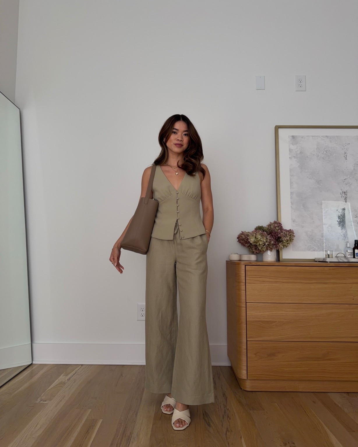 Sizing info: 
•Top size XS
•Pants size 2XS Short in Martini Olive

petite fashion, get dressed with me, outfit inspiration, ootd, nashville outfit, Nashville influencer, petite style, vacation style, casual outfits, mom style, petite pants, spring outfits, spring outfit info, spring pants, spring outfit idea, spring top, spring bag, spring blouse, aritzia top, spring shoes, viral pants, aritzia pants, petite pants, matching set 
@Aritzia 
 

#LTKootd #LTKSeasonal #LTKPetite