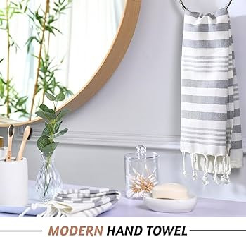 Folkulture Hand Towels for Bathroom, Set of 2 Decorative Hand Towels with Hanging Loop, 100% Cott... | Amazon (US)