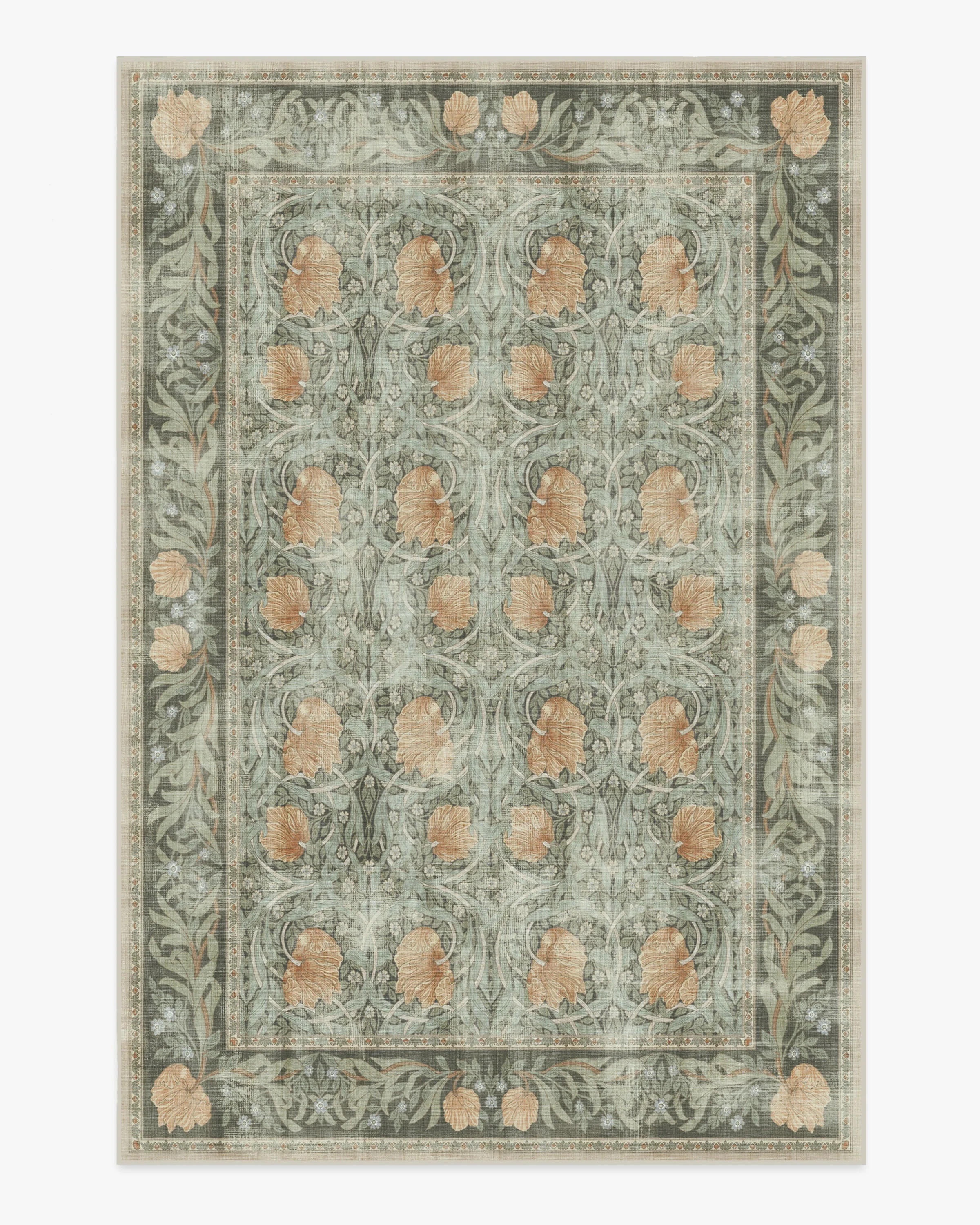 Morris & Co. Pimpernel Jade Tufted Rug | Ruggable