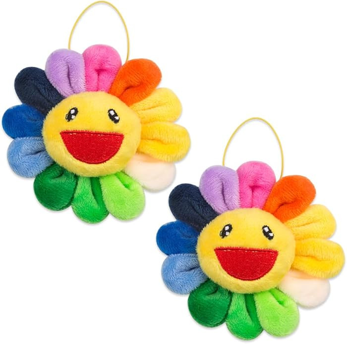SaiDian 2 Pcs 3.9 inch Sun Flower Brooch Cartoon Rainbow Lapel Pin Badge for Jackets Backpacks Ba... | Amazon (US)