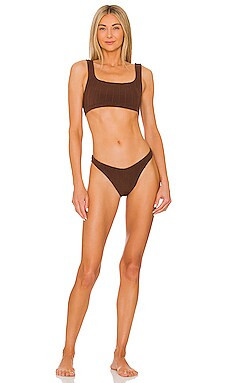 Hunza G Helena Nile Bikini in Metallic Chocolate Nile from Revolve.com | Revolve Clothing (Global)