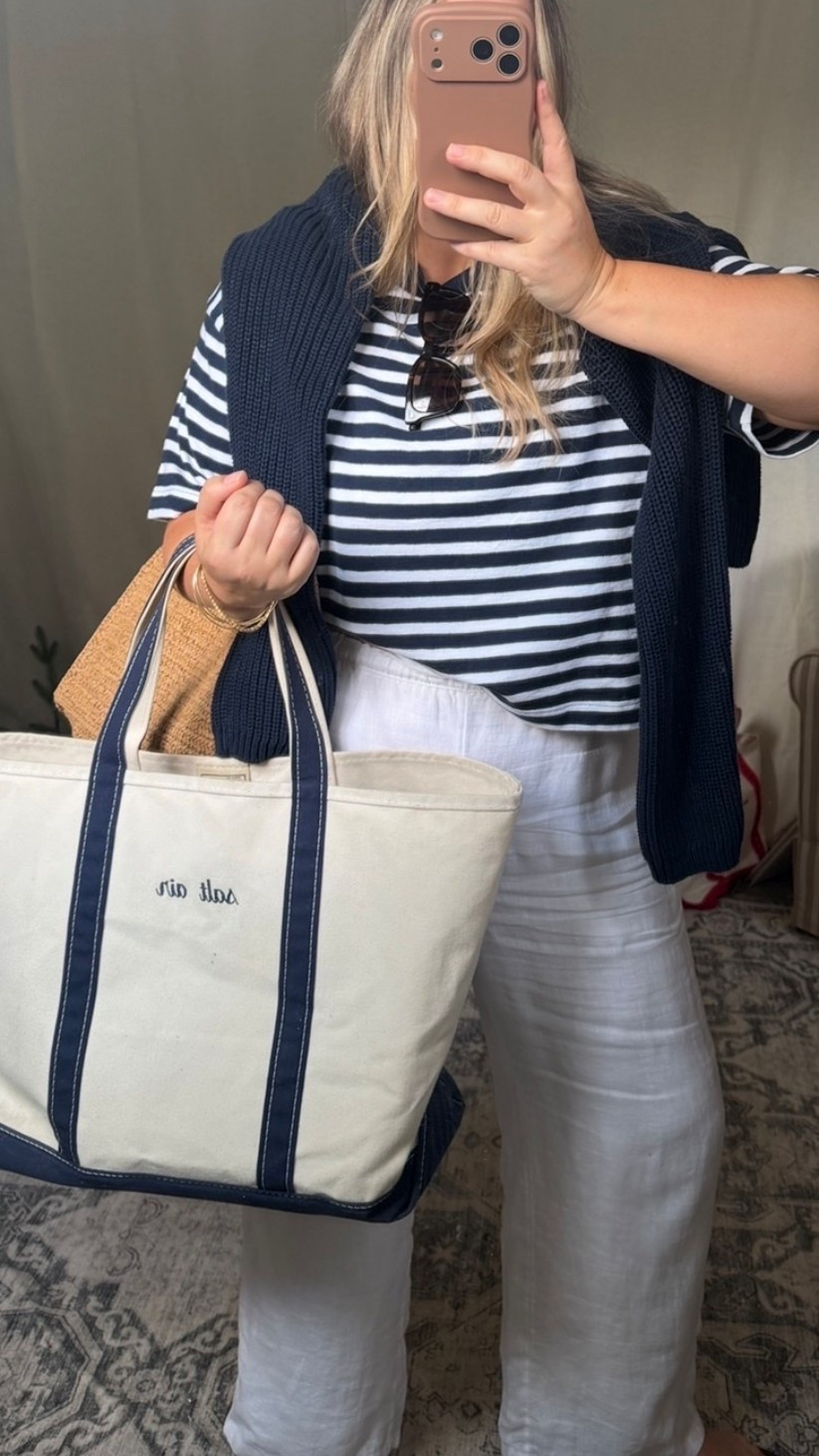 Madewell jcrew ll bean

Tote 
striped tee
Linen pants
White linen
Boat & tote bag

#LTKootd #LTKgrwm #LTKSaleAlert