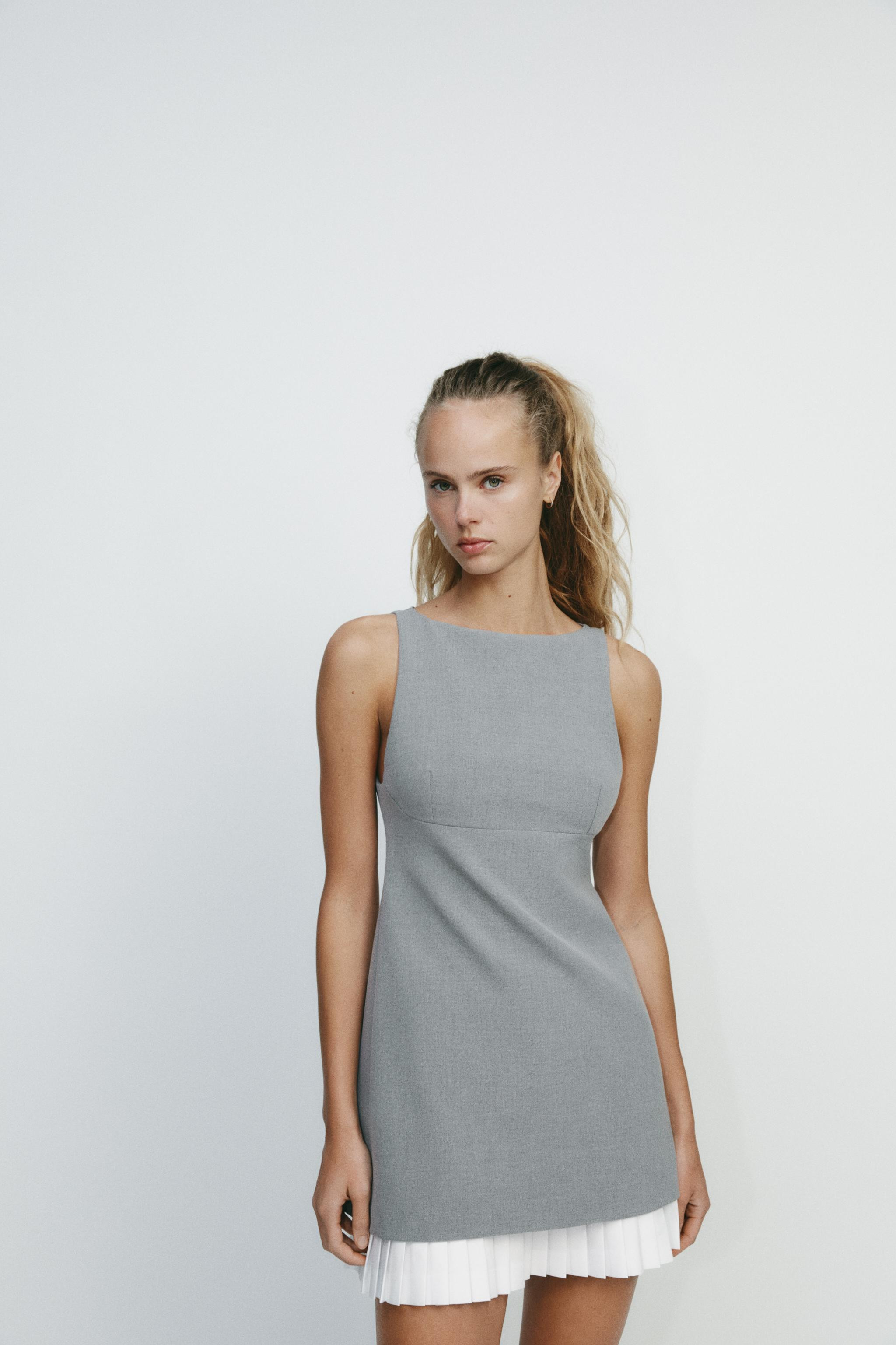 COMBINATION SHORT POPLIN DRESS | Zara Canada