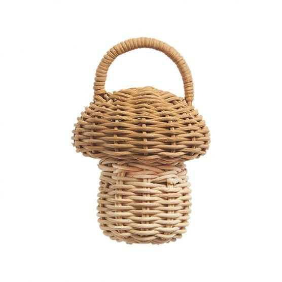 Olli Ella Rattan Mushroom Rattle | The Tot