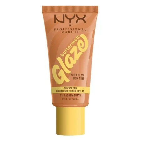 NYX Professional Makeup Buttermelt Glaze Skin Tint with SPF 30, Cashew Butta, All Skin Types, 1.01 fl oz | Walmart (US)