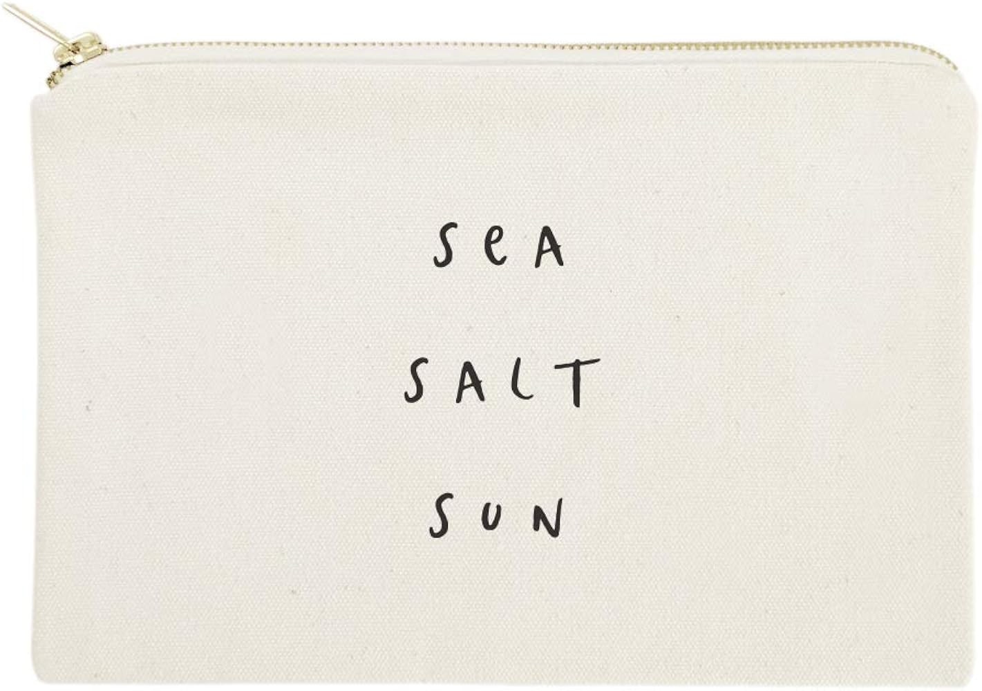 The Cotton & Canvas Co. Sea Salt Sun Summer Beach Cosmetic Bag and Travel Make Up Pouch | Amazon (US)
