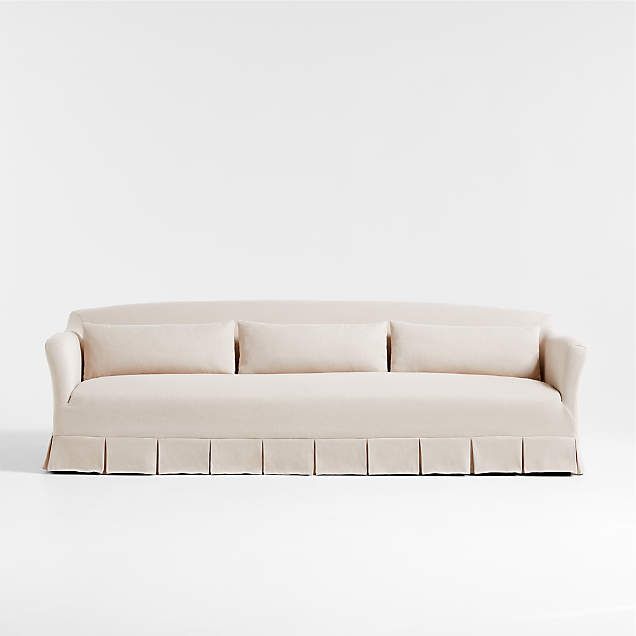 Crawford 90" Slipcovered Sofa with Box-Pleated Skirt by Jake Arnold | Crate & Barrel | Crate & Barrel