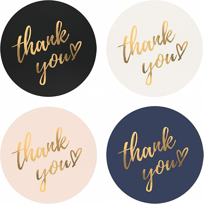 Mobiusea Party Thank You Stickers Roll | Simple and Sincere | 1.5 inch | Waterproof | 500 Labels ... | Amazon (US)
