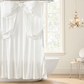 LoveShackFancy Oversized Bow Shower Curtain | Pottery Barn Teen