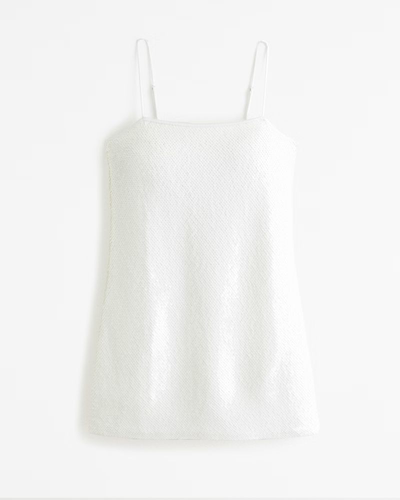 Sequin Squareneck Mini Dress | Abercrombie & Fitch (US)