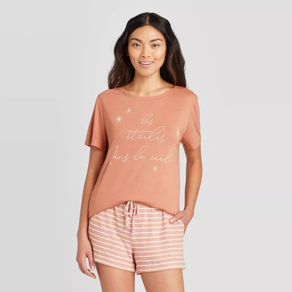 Women's "Stars In The Sky" Sleep T-Shirt - Stars Above™ Rust | Target