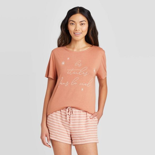 Women's "Stars In The Sky" Sleep T-Shirt - Stars Above™ Rust | Target