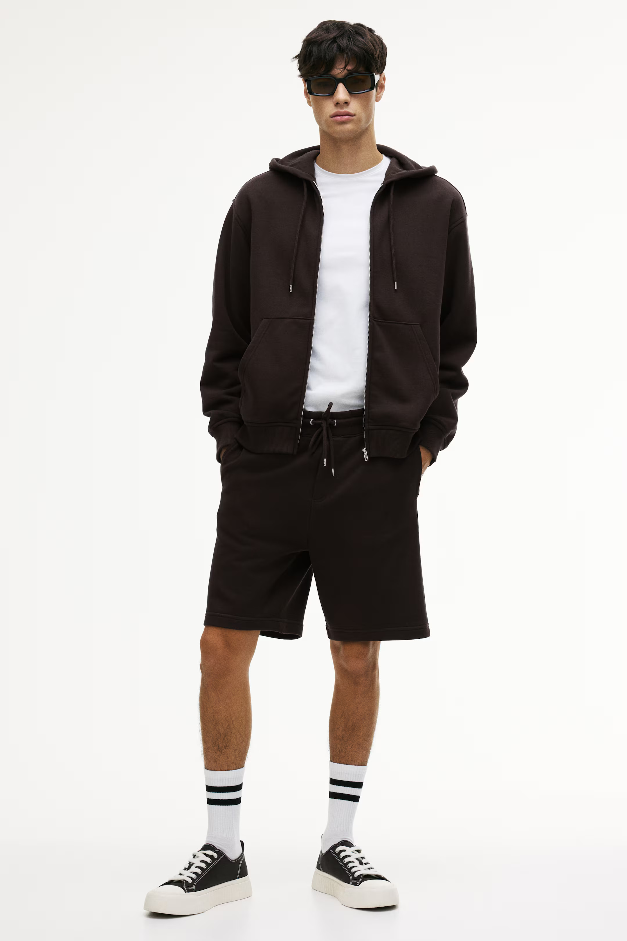 Men’s Brown Loose-Fit Hooded Jacket | H&M CA | H&M (US + CA)