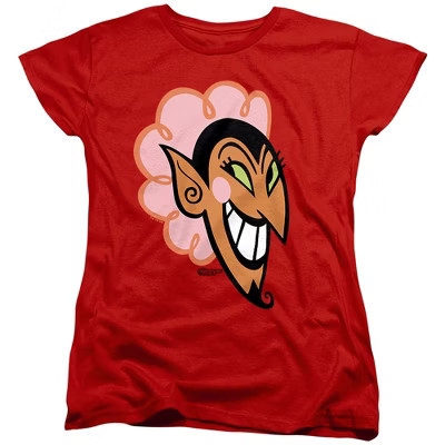 Women's The Powerpuff Girls Him Devil Face T-Shirt, Red, Small | Target