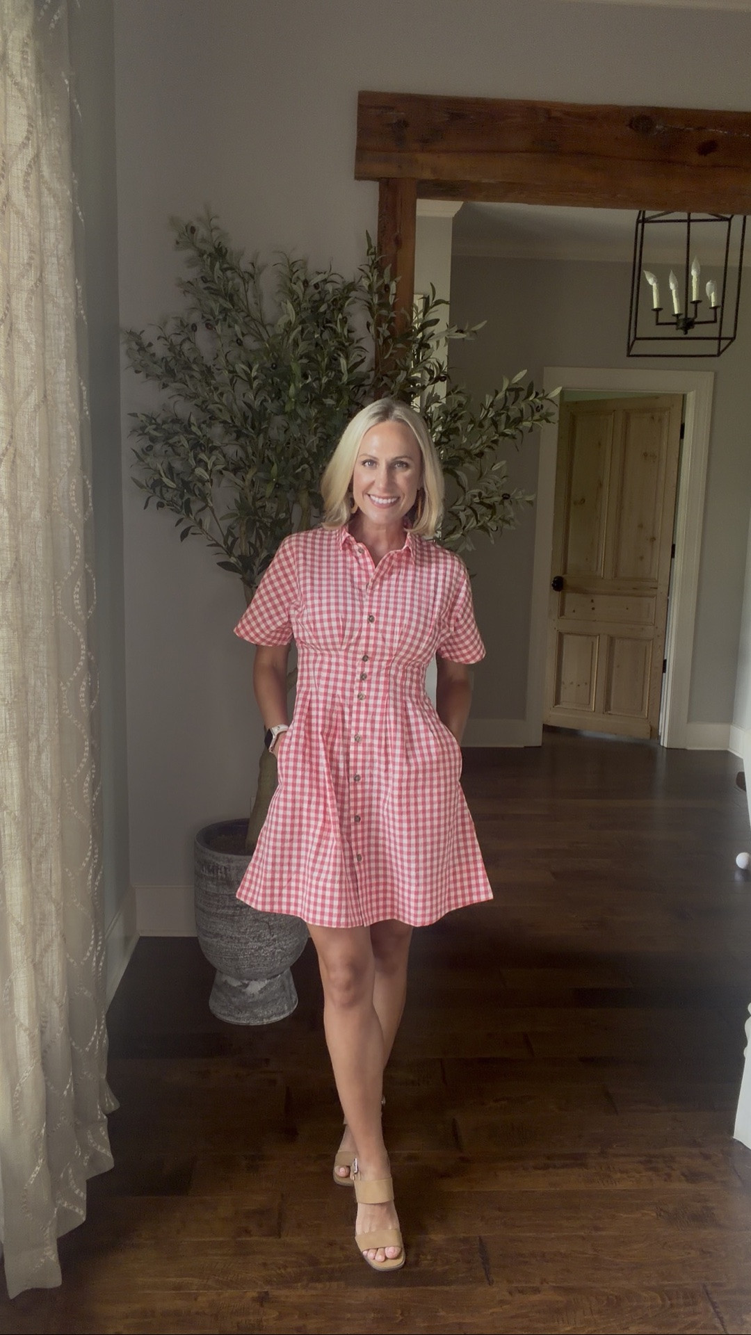 It’s giving picnic vibes, but I’m here for it. 🧺 

#marinelayer #shirtdress #casualdress #daydate

#LTKootd #LTKOver40 #LTKPetite