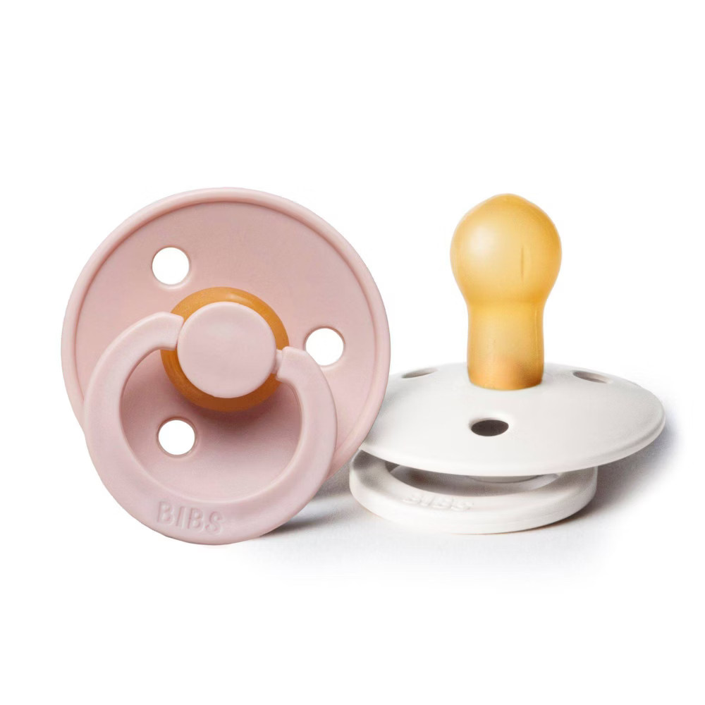 Bibs Baby Pacifier Blush/Ivory 0-6M - 2pk | Target